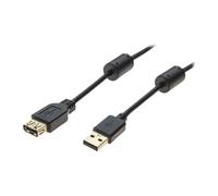 exertis Connect - Rallonge de câble USB - USB (M) pour USB (F) - USB 2.0 - 3 m - noir