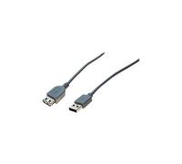 exertis Connect - Rallonge de câble USB - USB (M) pour USB (F) - USB 2.0 - 40 cm - gris
