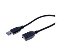 exertis Connect - Rallonge de câble USB - USB type A (F) pour USB type A (M) - USB 3.0 - 50 cm - noir