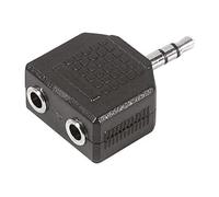exertis Connect - Répartiteur audio - mini jack stéréo femelle pour mini jack stéréo mâle - noir