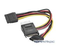 exertis Connect - Répartiteur d'alimentation - alimentation SATA (M) pour alimentation interne 4 plots, alimentation SATA (F) - 30 cm