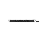 exertis Connect - Unité de distribution secteur (rack-montable) - entrée : IEC 60320 C14 - connecteurs de sortie : 6 (CEE 7/5) - 19" - 2.35 m cordon