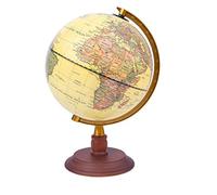 EXERZ 20 cm Globe Antique terrestre socle en bois Decorative Desk globe