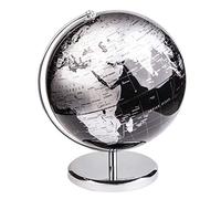 Exerz 25 cm métallique noir globe terrestre acier inoxydable socle pour