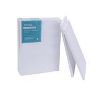 EXERZ 30x40cm Toiles pré-étirées 5 pièces - 1,7cm D'épaisseur Toiles à Peindre Encadrées/ 280GSM/ 100% Coton/Triplement Apprêtée/Sans Acide/Grain Moyen/ - Peinture à Huile/Gouache/Acrylique