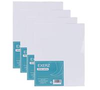 EXERZ 40x50cm Toiles Pré-étirées 4pcs, Toiles à Peindre encadrées, 280GSM / 100% Coton pré-étiré/Vierge/Triplement apprêtée/sans Acide/Grain Moyen / 1,7 cm d'épaisseur