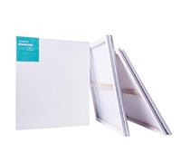 EXERZ 50x60cm Toiles pré-étirées 4 pièces - 1,7cm D'épaisseur Toiles à Peindre Encadrées/ 280GSM/ 100% Coton/Triplement Apprêtée/Sans Acide/Grain Moyen/ - Peinture à Huile/Gouache/Acrylique