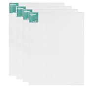 EXERZ 70x80cm Toiles pré-étirées 4 pièces - 1,7cm D'épaisseur Toiles à Peindre Encadrées/ 280GSM/ 100% Coton/Triplement Apprêtée/Sans Acide/Grain Moyen/ - Peinture à Huile/Gouache/Acrylique
