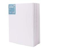 EXERZ 80x100cm Toiles Encadrées Bord Profond 4 Pièces- 3,8CM D'épaisseur 380GSM/ Châssis Entoilé/ 100% Coton/Triple Apprêt/Sans Acide/Grain Moyen/Peinture Acrylique, À L'huile