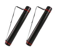 EXERZ Art Tubes 2 pcs réglable Affiche et Arrow Rangement Tube | 76 124 cm A0 dessin tube Telescopic ABS Large Artwork Plans Maps Blueprints et Arrows Twist Lock facile transport