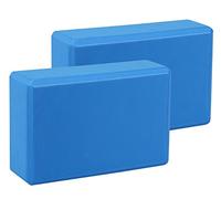 Exerz Blocs de Yoga 2PK - Briques de Yoga en Mousse Confortables, Antidérapantes et Légères (Bleu)