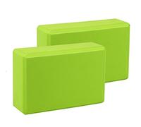 Exerz Briques yoga/Blocs de yoga haute densité 2PK - Briques de mousse de fitness confortables, antidérapantes - Léger et facile à transporter (Vert)