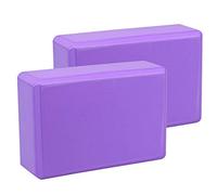 EXERZ Briques Yoga/Blocs de Yoga Haute densité 2PK - Briques de Mousse de Fitness Confortables, antidérapantes - Léger et Facile à Transporter - Violet