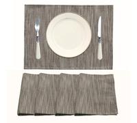 Exerz Cosyaurora - Lot de 4 Sets de Table en Lin Naturel/Basic Lin/Doux Tissu Lin/Salle à Manger Sets de Table (Sand Brown)