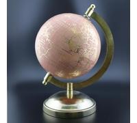 EXERZ Globe décoratif doré 13cm, Carte en Anglais(base dorée de 13 cm)
