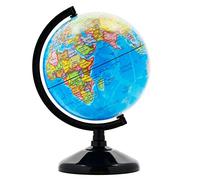 EXERZ Globe scolaire de 14 cm - Carte espagnole - Éducation du globe terrestre rotatif - Éducatif/géographique - Matériel pédagogique - Carte politique - Diamètre 14 cm