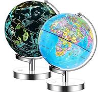 EXERZ Globe Terrestre Lumineux 23 cm Carte Anglaise LED