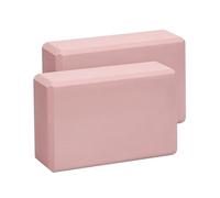 EXERZ Lot de 2 blocs de yoga - Briques de yoga confortables, antidérapantes, légères et faciles à transporter, pour pratique du pilates (rose pâle)
