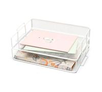 Exerz Lot de 2 organiseurs de bureau en maille métallique pour A4 - 34 x 24 x 6 5 cm