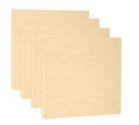 EXERZ Lot de 4 tableaux de peinture carrés en bois 30,5 x 30,5 cm pour peinture acrylique, huile et média mixte, grands panneaux lisses pour artistes, enfants et projets de bricolage