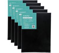 Exerz Lot de 5 toiles encadrées noires de 30x40cm - 1,7 cm - Toile pré-tendue - 100% coton - Peinture acrylique - Peinture à