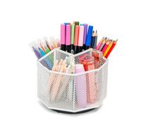 EXERZ organiseur de bureau 360 rotatif porte stylos 5 compartiments pot