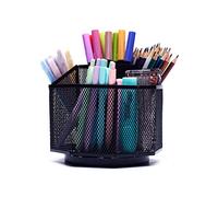 EXERZ organiseur de bureau 360 rotatif porte stylos 5 compartiments pot