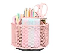 EXERZ organiseur de bureau 360 rotatif porte stylos rangement pot rose