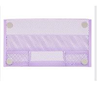 EXERZ Organiseur de bureau en maille - 3 niveaux avec 4 compartiments - Noir, blanc, rose, violet - Trieur de fichiers en fil métallique pour bureau, maison, école (violet clair)
