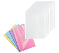 EXERZ Protège-cahier d'exercices transparent, résistant à l'eau, protection à enfiler pour ordinateur portable, pochette de livre, en polypropylène (A4 x 20, A4)