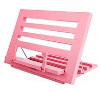Exerz Supports pour livre de recettes/Support de lecture en bois/Support de livre de recettes - Qualité supérieure/Ajustable/Idéal pour livres et iPad ou Tablet - 34 x 24 x 2 cm (Rose)