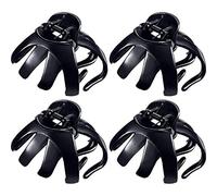 EXFEA Lot de 4 grandes pinces à cheveux en forme de pieuvre - Pour cheveux épais - 8,5 cm - Noir - 8,5 cm