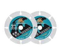 EXFEIN Disque à découper le bois en carbure 75mm 2 pièces pour meuleuse d'angle Disque à découper le bois, le bois avec clous, le stratifié, le tuyau en caoutchouc, le plastique, le plâtre