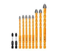 EXFEIN Set de Foret Sec - 5/6/6/6/6/8/8/10mm Foret Excentrique Dentelé avec Changement Rapide Tige Hexagonale pour Bois Plastique Maçonnerie Céramique Béton Marbre