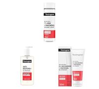 Exfoliant + 7% AHA + panthénol (125ml) + Nettoyant + acide salicylique + 2% PHA (200ml) + Hydratant + 4% niacinamide + panthénol (50ml) = routine anti-boutons peau acnéique.