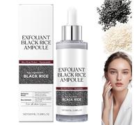 Exfoliant Au Riz Noir Et Blanc, Duo D'ampoules De Riz, Solution Exfoliante, Exfoliant Visage Au Riz Blanc Et Noir, Hydratant Et Réducteur De Pores (Riz noir)