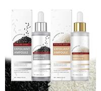 Exfoliant Au Riz Noir Et Blanc, SéRum Exfoliant Visage Au Riz Blanc Et Noir,Exfolie En Douceur Et Illumine La Peau,Nettoie Les Pores Tous Types De Peau,SéRum Exfo/liant Visage Doux Au R-iz (1 SET)