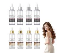 Exfoliant au riz noir et blanc - Solution peeling douce pour le visage et le corps, Duo d'ampoules de riz avec gommage doux, Réducteur de pores hydratant pour tous types de peau, 100ml (8 bouteilles)