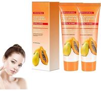 Exfoliant blanchissant à la papaye, Gel exfoliant éclaircissant à l'essence de papaye, Nettoyage et éclat en profondeur