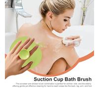 Exfoliant Corporel En Silicone | Fixation Murale Par Ventouses Douce Pour Le Dos - Nettoyeur Dorsal Pour Douche Et Salle De Bain | Pour Nettoyage Peau Dos Bras Jambes Pieds Femmes Hommes Salle de Bain