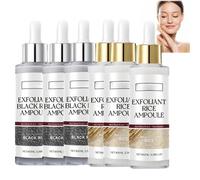 Exfoliant de riz noir et blanc, minimisant les pores et hydratant profondément et épluchant doux, riz noir et blanc éclairant duos pour la peau brillante, sérum de riz noir pour le visage (6)