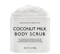 Exfoliant pour le corps au lait de noix de coco 10 oz - Fabriqué avec du sel de mer mort et des huiles essentielles - Anti-cellulite, vergetures extensibles et vins de varicose Brooklyn Botany