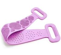 Exfoliant pour le dos en silicone, douche pour le bain Brosse en silicone pour le corps Ceinture de bain Brosse pour le dos Exfoliant Lavage de la ceinture Nettoyer (Violet)