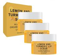 Exfoliant Pour Les Lèvres Au Curcuma Et Au Citron, Exfoliant Pour Les Lèvres à La Vitamine C, Exfoliant Naturel Pour Les Lèvres, Atténue Les Rides Des Lèvres (3pcs)