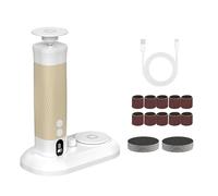 Exfoliant pour les pieds 9 rythme modifiable avec rotation | Structure ABS + silicium avec rotation bidirectionnelle et mémoire automatique pour une exfoliation douce et un