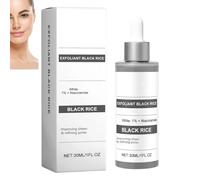 Exfoliant visage au riz noir et blanc, sérum peeling au riz noir et blanc, exfoliant visage et corps plus doux, éclaircissant, hydratant et affinant les pores (black rice*1)