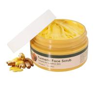 Exfoliant visage naturel quotidien pour un nettoyage en profondeur, crème exfoliante au curcuma, crème exfoliante douce, élimine les points noirs et atténue les taches brunes et l'acné, pour tous type