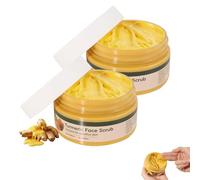 Exfoliant visage naturel quotidien pour un nettoyage en profondeur, crème exfoliante au curcuma, crème exfoliante douce, élimine les points noirs et atténue les taches brunes et l'acné, pour tous type