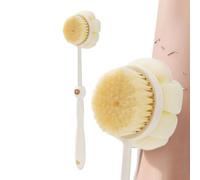 Exfoliateur de dos pour douche brosse de bain à long manche | Médiators de haute densité double face pour exfoliation nettoyage en profondeur homme adolescent voyage