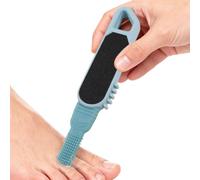 Exfoliateur de pieds pour peaux mortes Brosse de nettoyage à double tête | Brosse en silicone pour éliminer les pieds calleux pour talons humides secs et fissurés pour hommes femmes maison voyage Duc